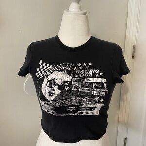 H&M Divided Cropped Graphic Baby Tee